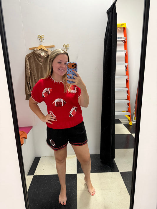 Sequin Football Shorts