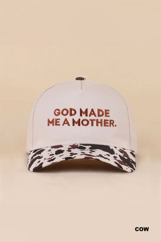 God Made Me A Mother Hat - Cow