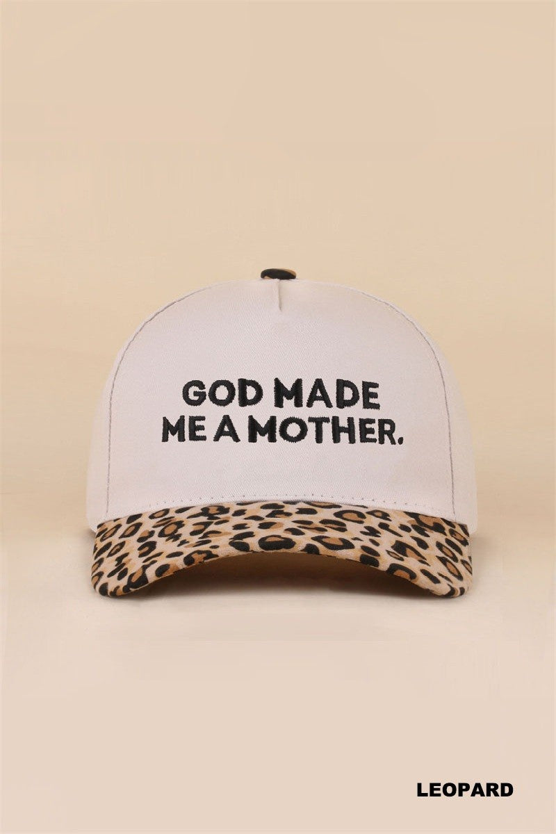 God Made Me A Mother Hat - Leopard