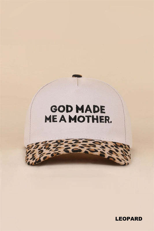 God Made Me A Mother Hat - Leopard