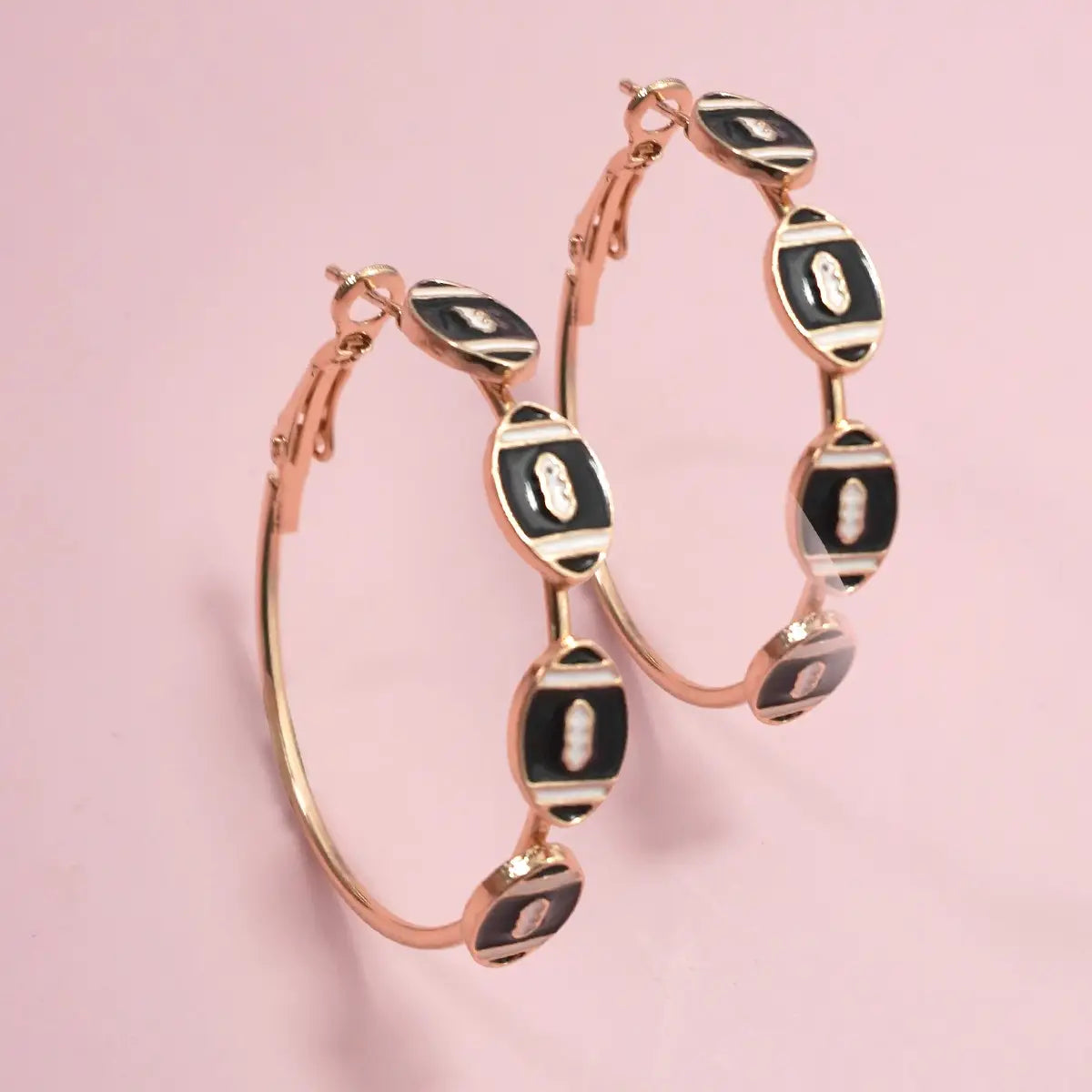 Gameday Football Hoops Earrings