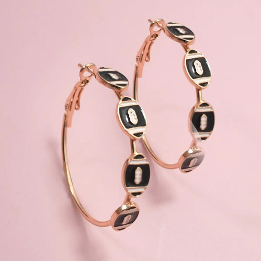 Gameday Football Hoops Earrings