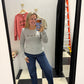 FALL DOG EMBROIDERED LONG SLEEVE TOP - FINAL SALE