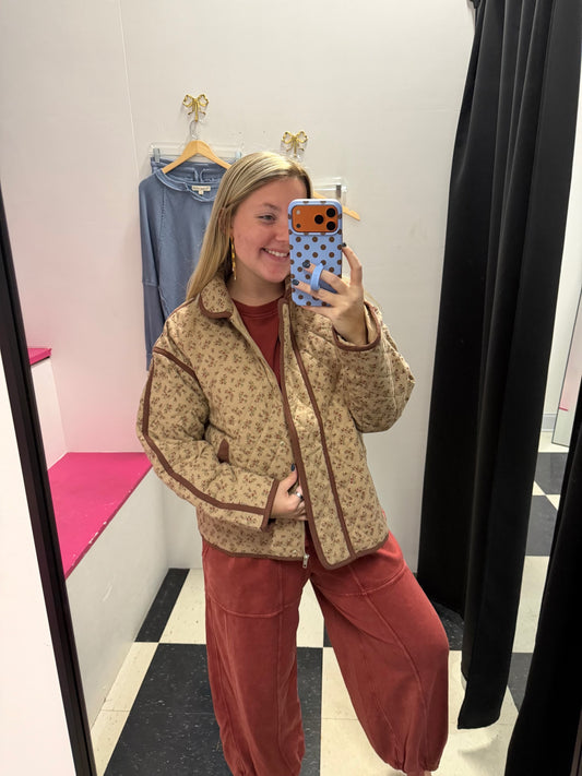 FLORAL QUILTED JACKET