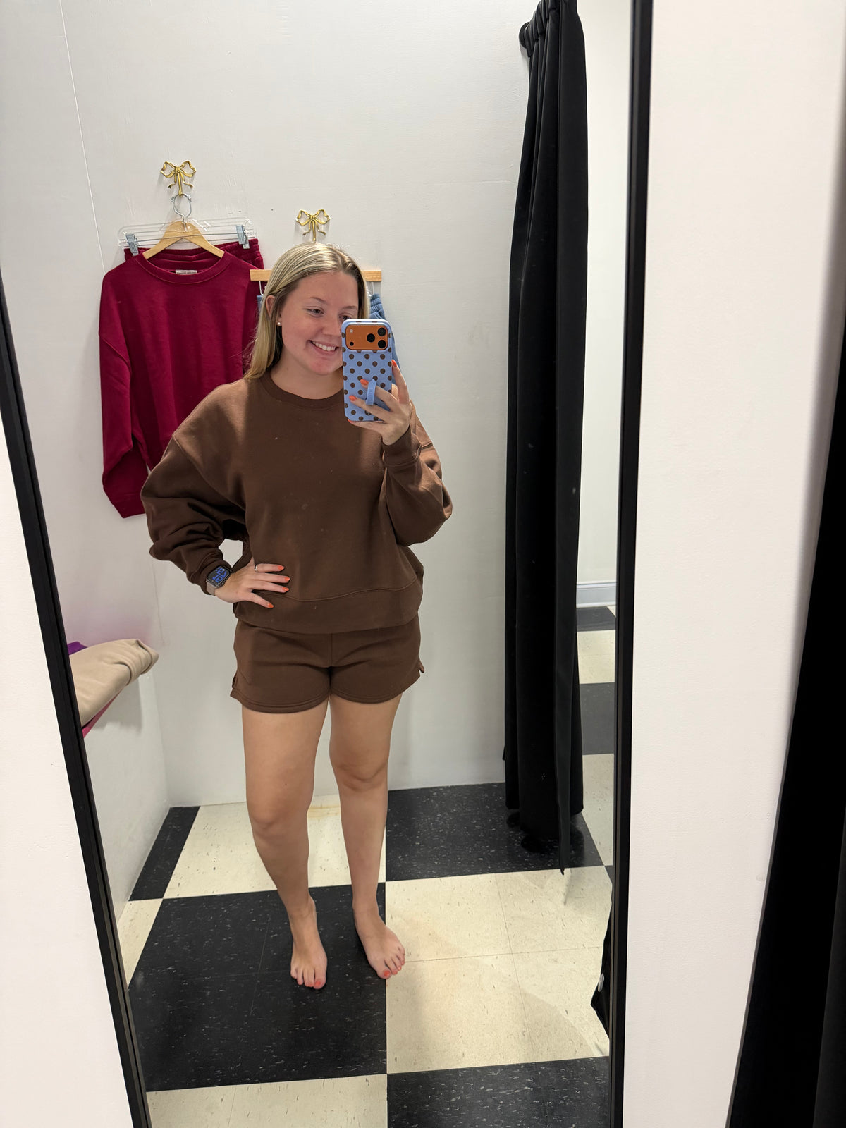 asher fleece pullover - brown