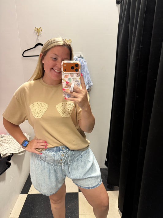 Shell Crochet Tee