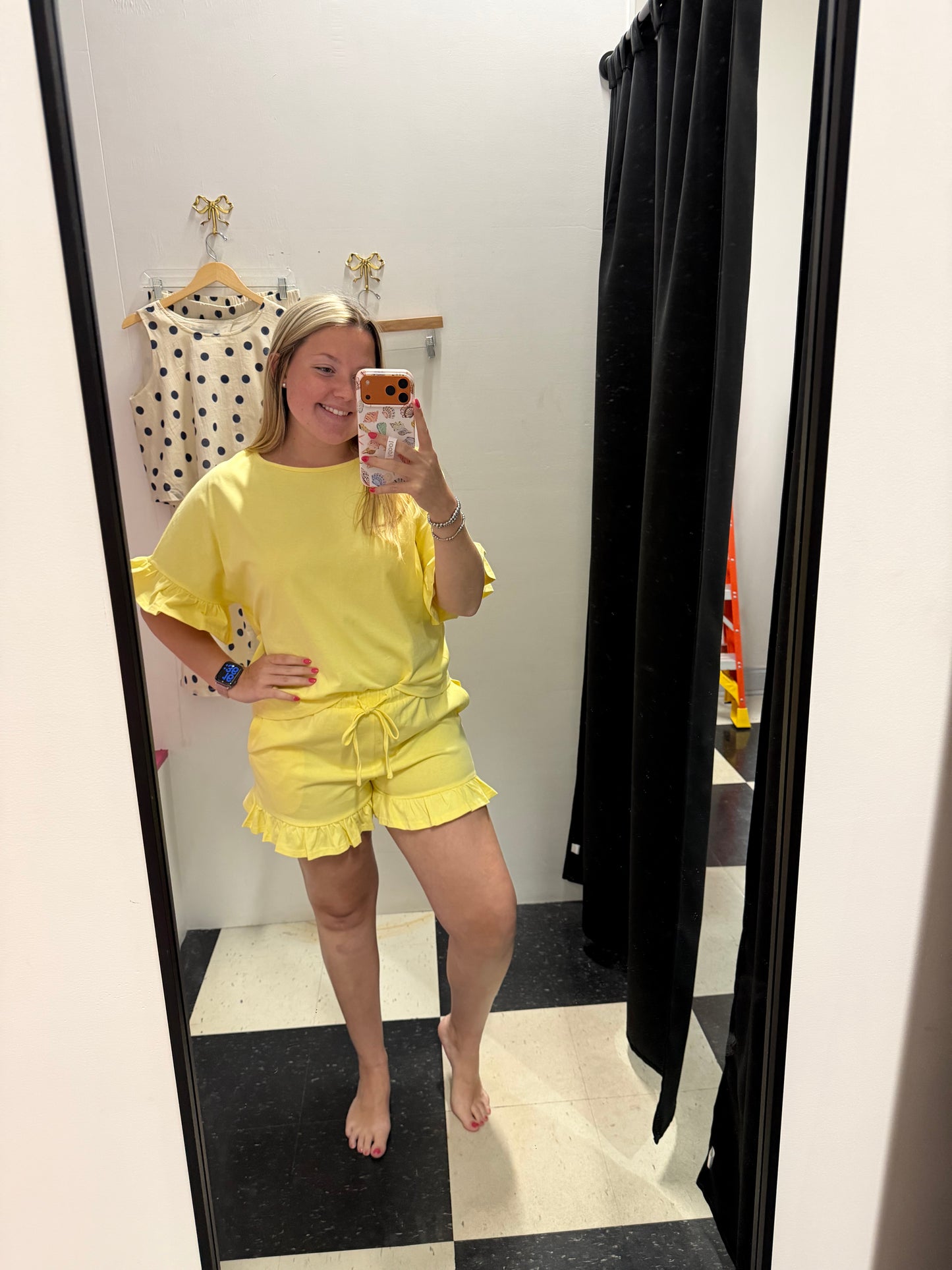 LEMON LOVE RUFFLE SHORTS