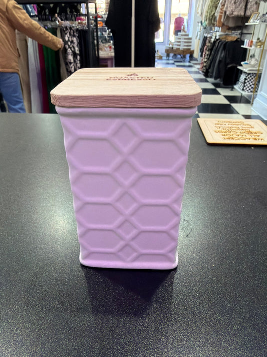 Swan Creek Candles - Tall Square White Canister - Roasted Espresso