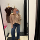 Chocolate Blush Cowl Neck Sweater