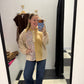 Lace Combo Hoodie Top