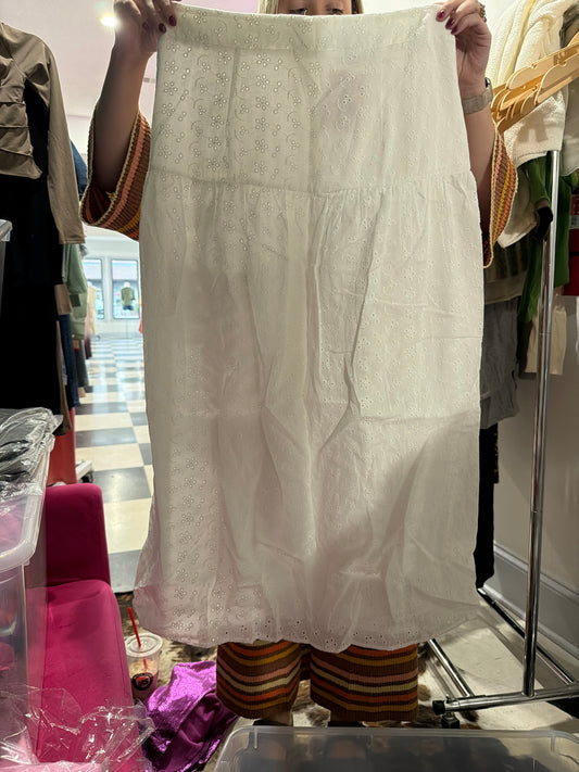 Eyelet Skirt - White
