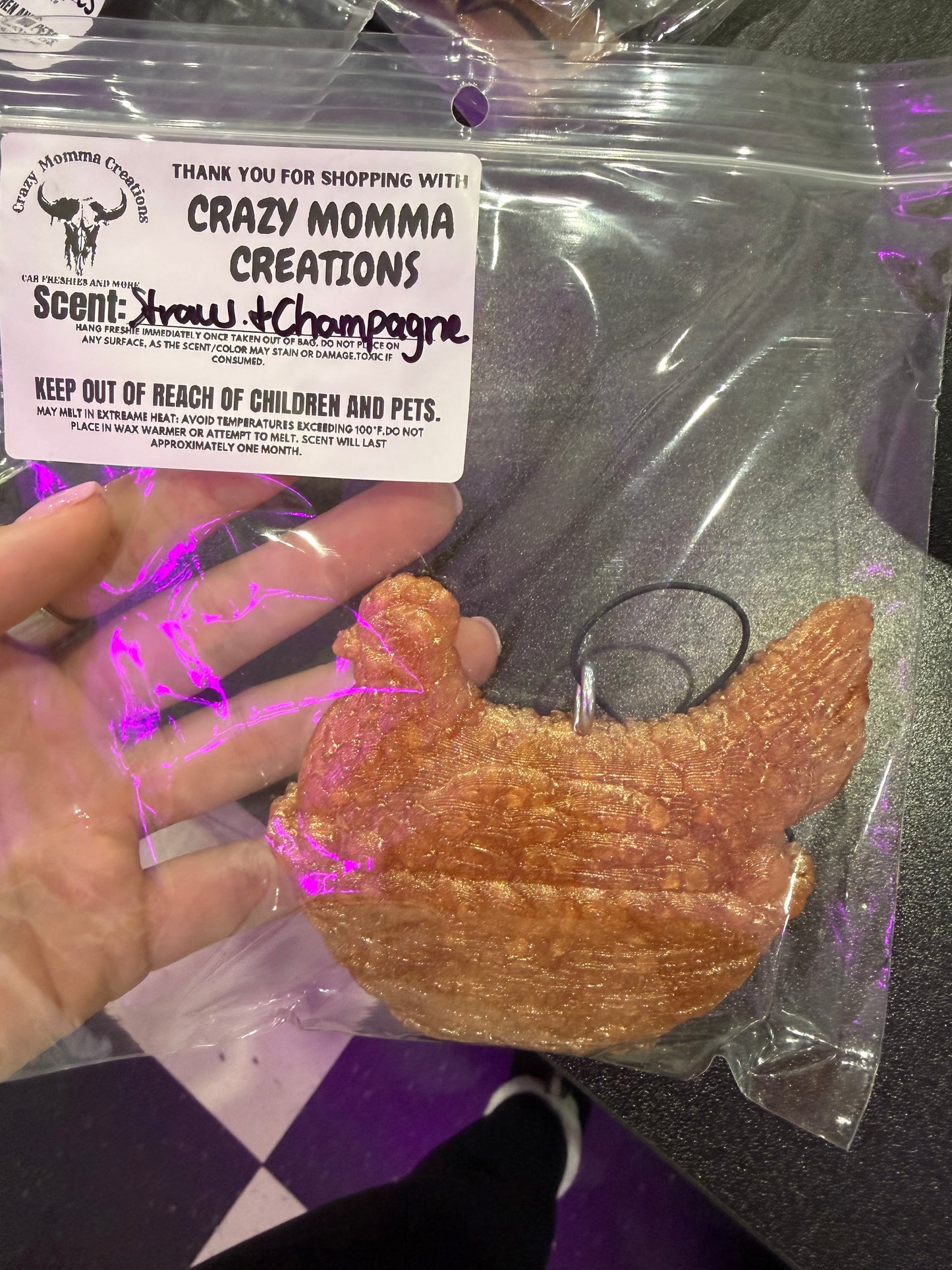 Monochrome Chicken Freshie - Brown