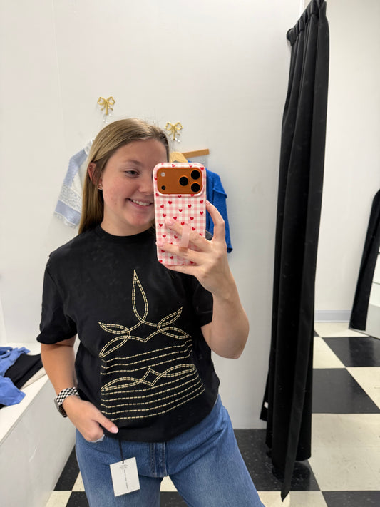 Cowboy Boot Stitch Graphic Tee