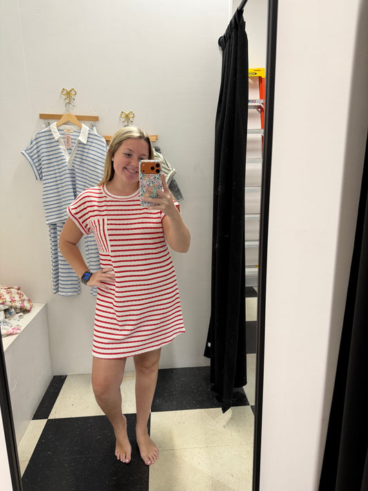 Brandy Striped T-Shirt Dress