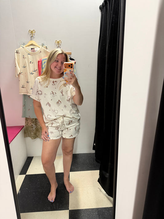 WESTERN PRINT SHORTS