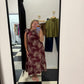 Embroidery Neck Tie Midi Dress