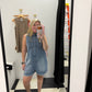 Washed Denim Button-Down Romper