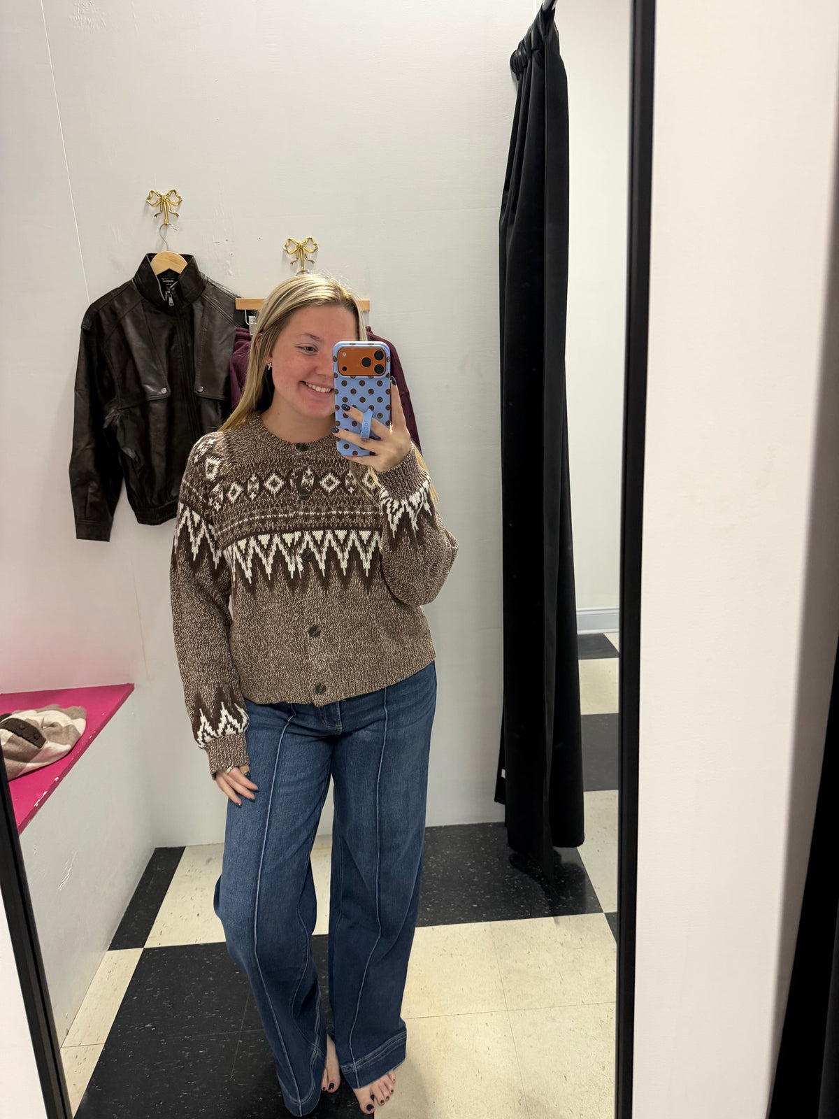 MARLED FAIR ISLE BUTTON DOWN CARDIGAN