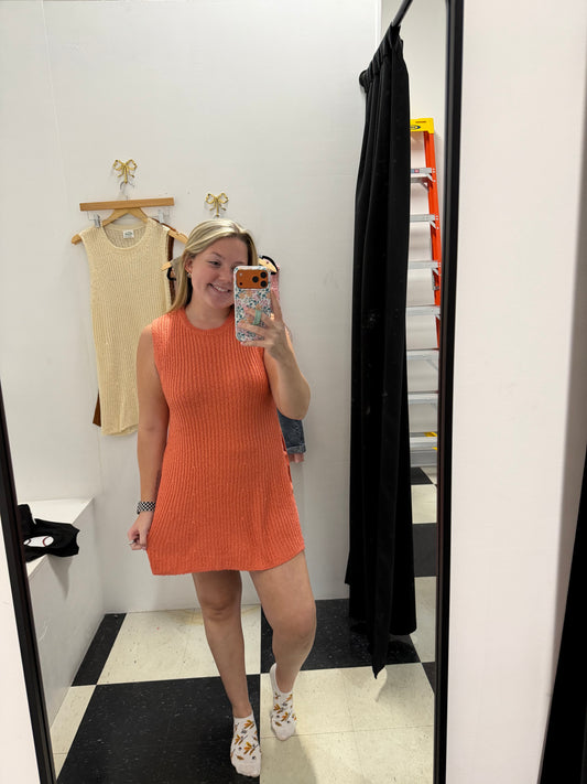 Marcie Knit Shorts - Coral