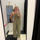 Pleated Woven Jumpsuit
