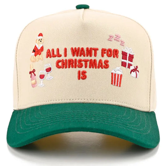 ALL I WANT FOR CHRISTMAS HAT - GREEN