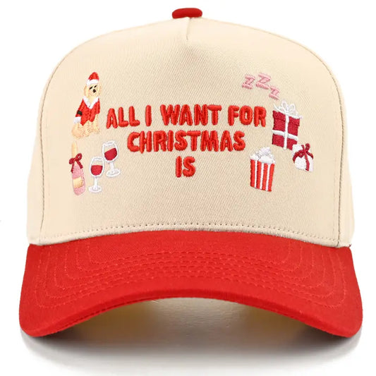 ALL I WANT FOR CHRISTMAS HAT - RED
