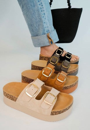 Avril Double Buckle Platforms