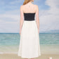 Strapless Mixed Media Midi Dress