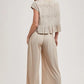 ASHER SMOCKED TOP - BEIGE