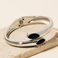 BLACK RHINESTONE OPEN BRACELET