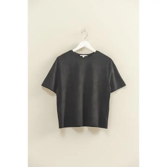 SUEDE SHORT SLEEVE SHIRT