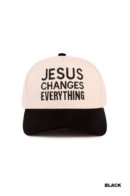 Jesus Changes Everything Hat - Black