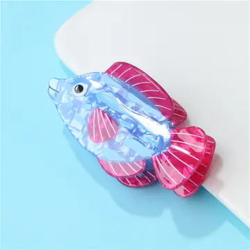 FISH HAIR CLIP - BLUE