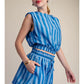 BY THE OCEAN SIDE STRIPED SHORTS - BLUE