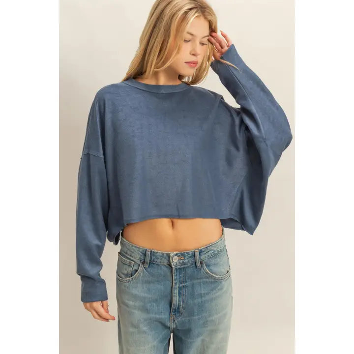 DOORBUSTER - RELAXED FIT SWEATSHIRT - MIDNIGHT BLUE - FINAL SALE