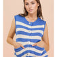 IN A DAZE STRIPED TOP - BLUE