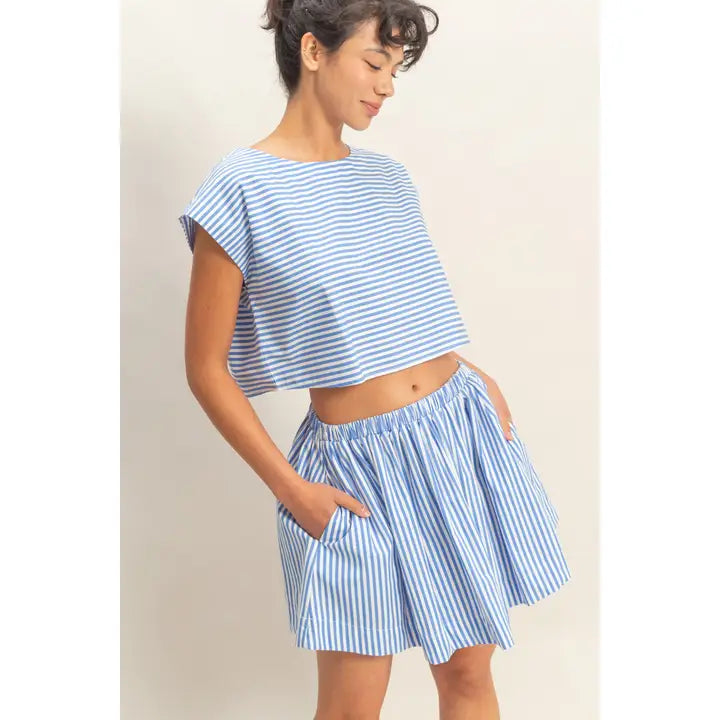 PIPPA STRIPED TOP - BLUE