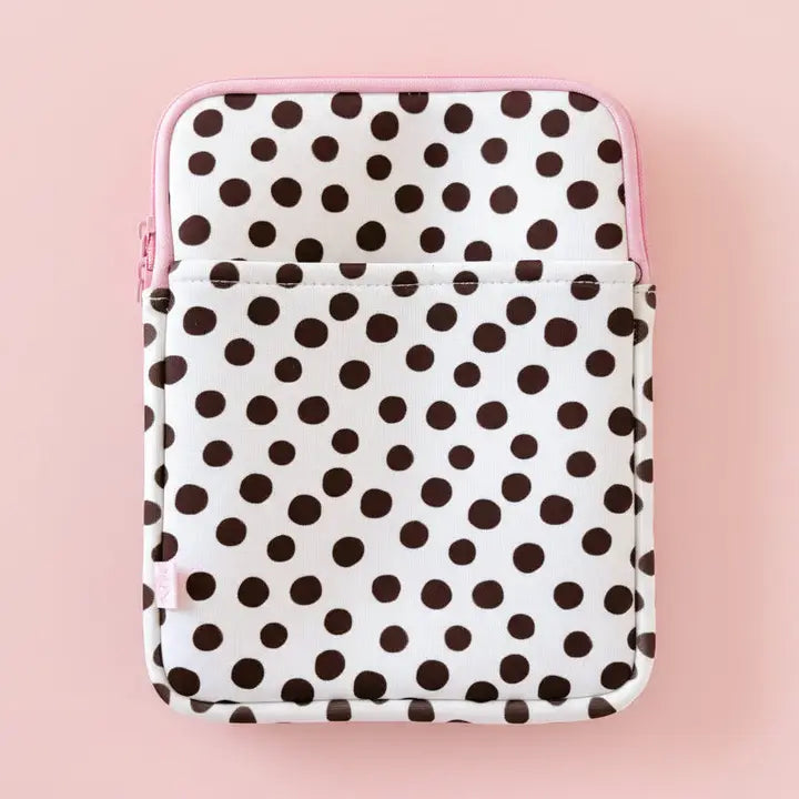KINDLE COVER - BROWN POLKA DOT