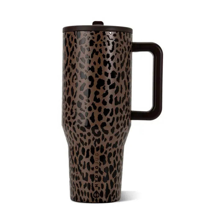 HYDROJUG - BROWN LEOPARD TUMBLER - 40OZ