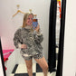 Zebra Print Mockneck
