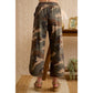 CAMO CURVED SIDE SEAM DRAWSTRING PANTS