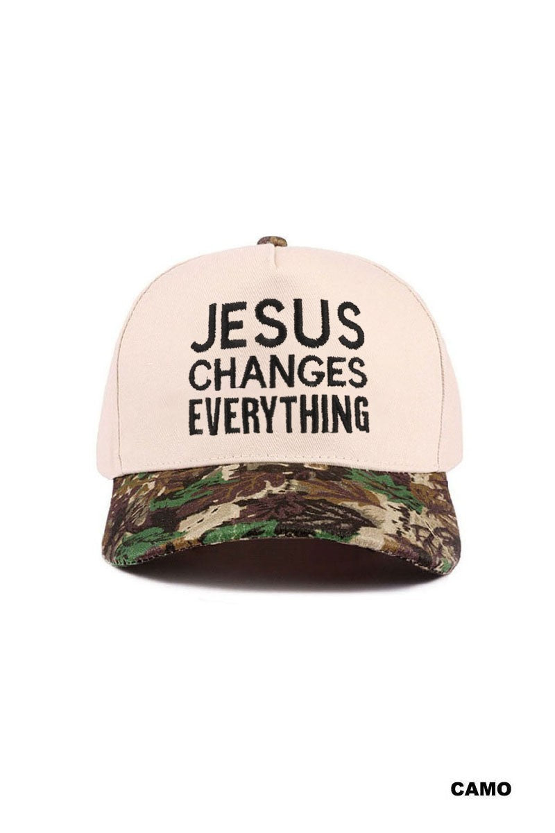 Jesus Changes Everything Hat - Camo