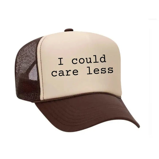 I COULD CARE LESS TRUCKER HAT