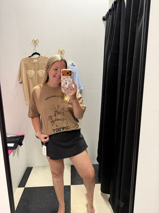 Washed Denim Skort