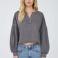 NOTCH NECK BOXY CROP TOP