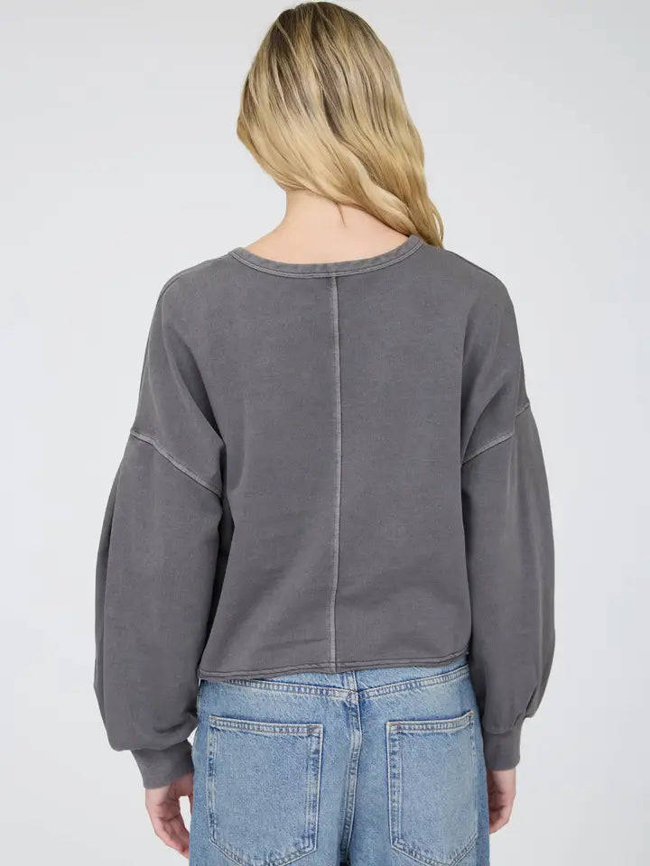 NOTCH NECK BOXY CROP TOP