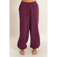 STAR PRINT JOGGERS - DARK CHERRY