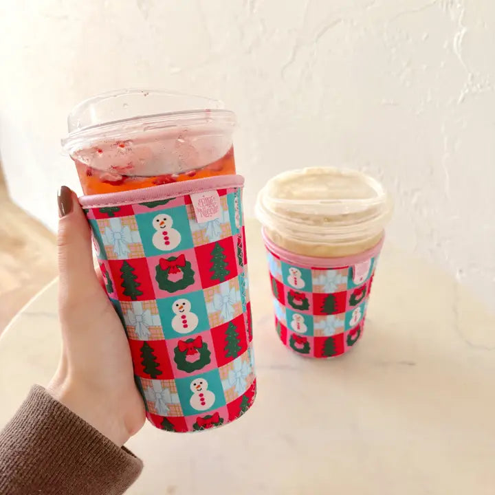 COFFEE SLEEVE - CHECKERED CHRISTMAS - LARGE