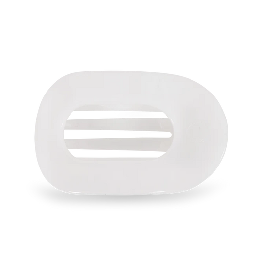 TELETIES - COCONUT WHITE FLAT CLIP - MEDIUM