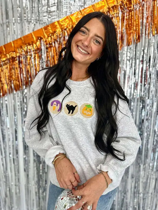 HALLOWEEN COOKIE EMBROIDERED CREWNECK